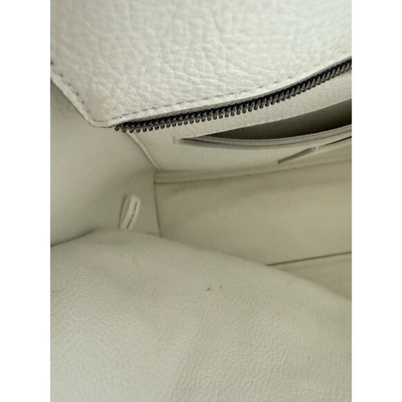 Calvin Klein Tote Green White Tropical Leaves Shoulder Bag Zipper Closure - Picture 6 of 7